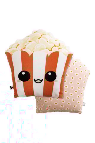 Coussin Fresh popcorn - Orange et écru - 40 x 42 cm