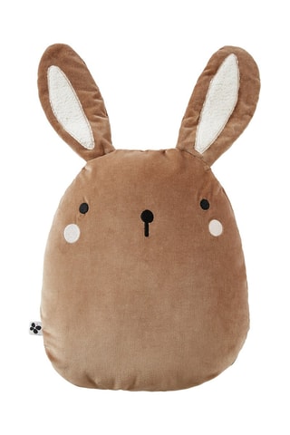 Coussin déhoussable Pompon  Marron - 40 x 45 cm