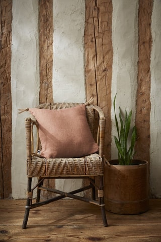 Coussin en lin Soline - Vieux rose - 45 x 45 cm