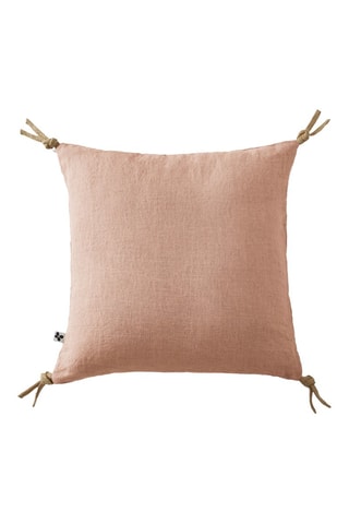 Coussin en lin Soline - Vieux rose - 45 x 45 cm