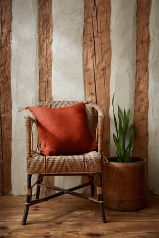 Coussin en lin Soline Paprika - 45 x 45 cm