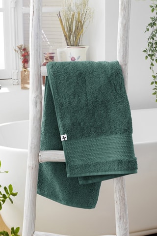 Serviette de toilette Garance - Emeraude - 50 x 90 cm