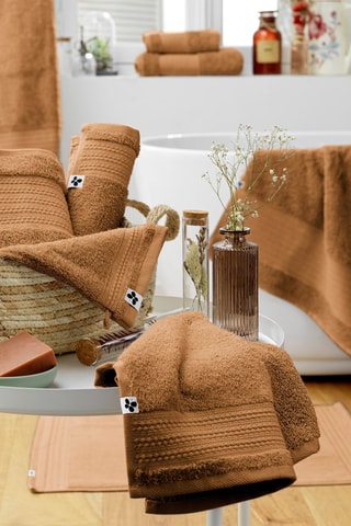 Serviette de toilette Garance - Marron - 50 x 90 cm