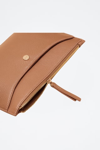 Bolso de mano de piel Bianca - Marrón