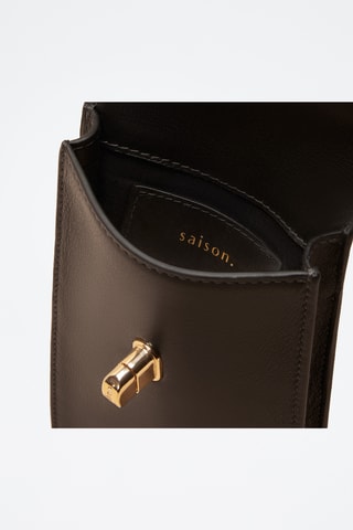 Bolso de mano de piel Agnès - Negro