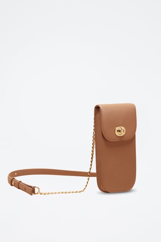 Bolso de mano de piel Agnès - Marrón