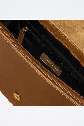 Bandolera de piel Flore - Camel