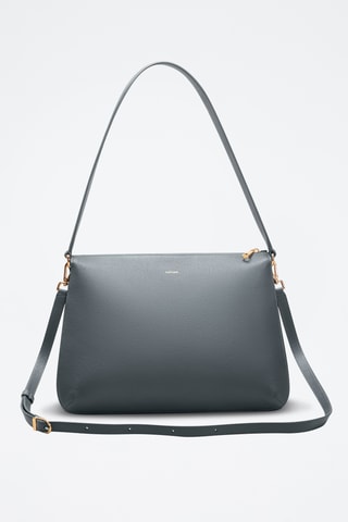 Bolso de piel Maud - Azul grisáceo