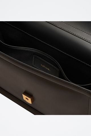 Bandolera de piel Hélène - Negro