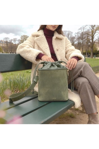 Bolso saco de piel Gwen - Verde