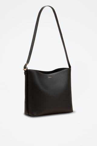 Bolso saco de piel Diane - Negro