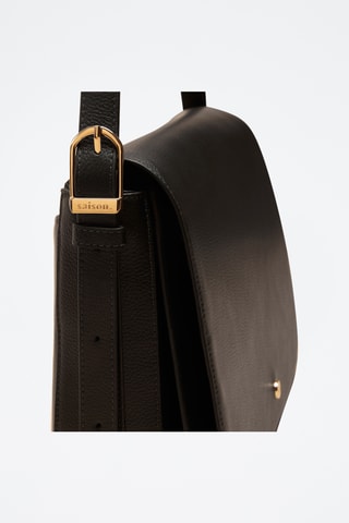 Bandolera de piel Adèle - Negro