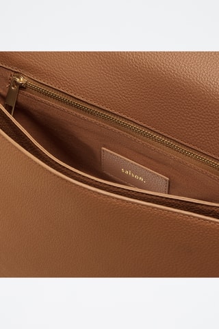 Bandolera de piel Adèle - Marrón