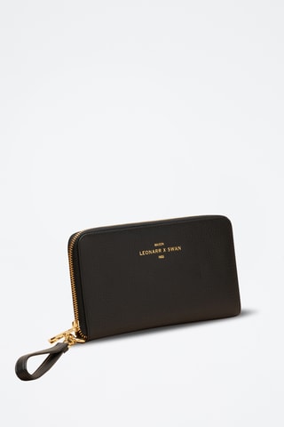 Cartera de piel Christine - Negro