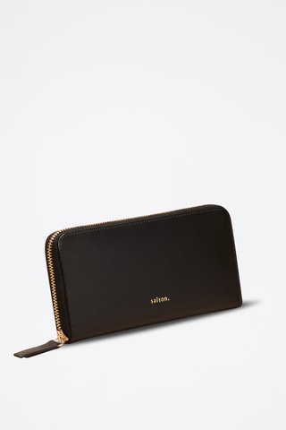 Cartera de piel Maya - Negro