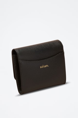 Monedero de piel Mona - Negro