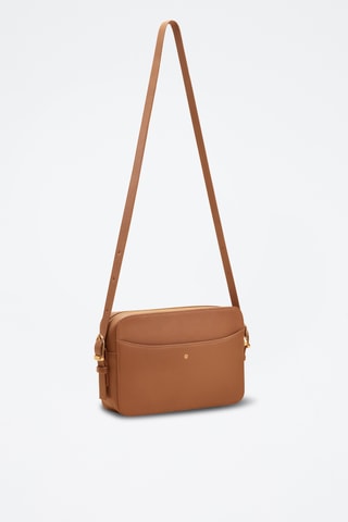 Bandolera de piel Agathe - Marrón