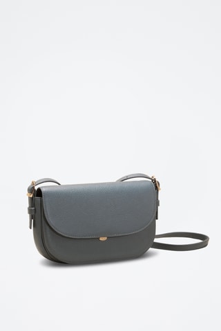 Bandolera de piel Béa - Azul grisáceo