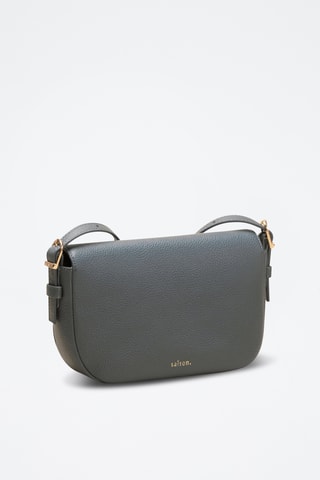 Bandolera de piel Béa - Azul grisáceo