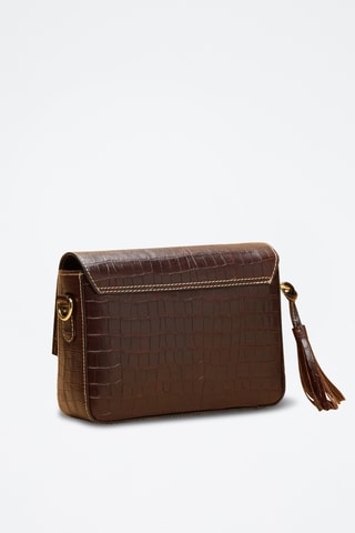 Bandolera de piel Bianca - Marrón