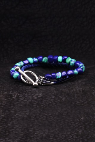 Armband Blue Eye Blauw en Zilverkleurig