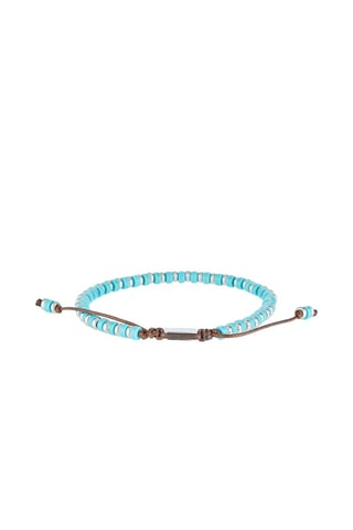 Armband Blue Disk Stone Turquoise en Zilverkleurig