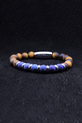 Armband Jules Naturel en Blauw
