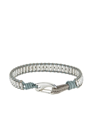 Armband Grey Wax Cord Zilverkleurig