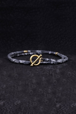 Armband Aden Grijs en Goudkleurig