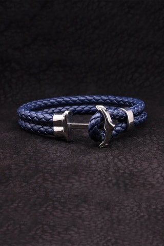 Armband Anchor Blauw en Zilverkleurig