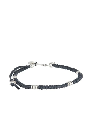 Armband Black Wax Zwart en Zilverkleurig