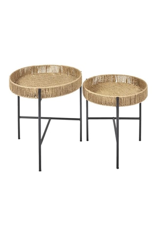 2 Bijzettafels Pampa - Naturel en Zwart