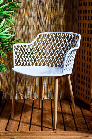 4 Tuinfauteuil Malaga Wit