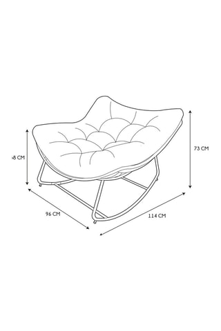 Schommelstoel Tulum - Zwart en Houtimitatie