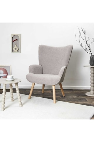 Fauteil Rhea - Grijs - Van polyester