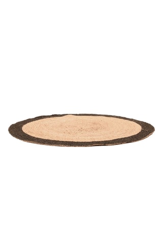 Jute Vloerkleed Zwart - 120 cm