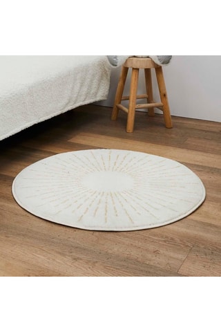 Vloerkleed Soleil Crèmekleurig en Goudkleurig - 80 cm