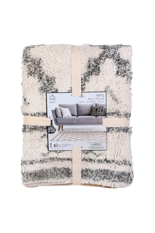 Vloerkleed Wit en Grijs - 120 x 170 cm