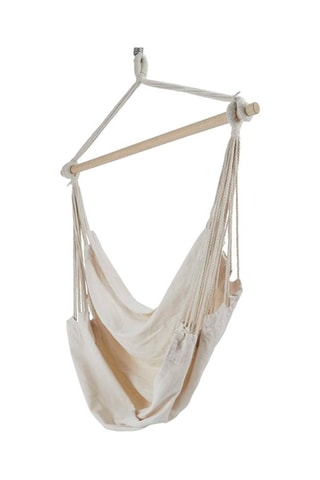 Populierenhouten Schommelstoel Terre Inconnue - Beige en Zwart