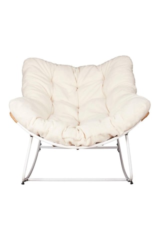 Fauteuil Odin 
Houtimitatie en Wit