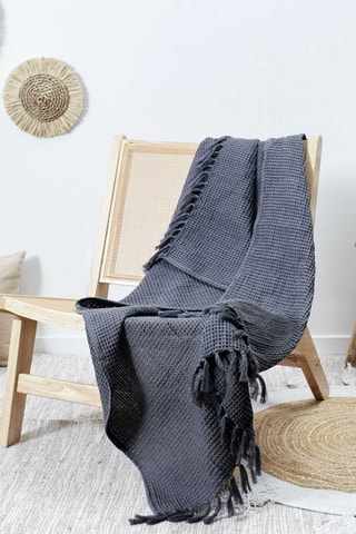 Sprei - Antraciet - 120 x 150 cm