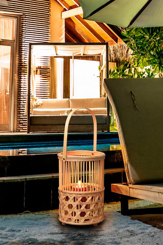 Bamboe Lantaarn Naturel