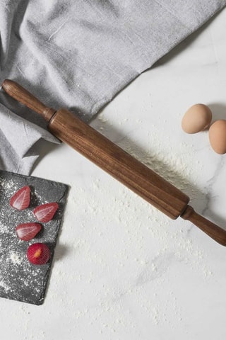 Rouleau pâtissier en acacia - 45 x 4,5 x 4,5 cm