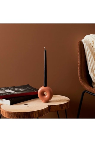 Keramische Kaarshouder 10 x 10,8 x 4,3 cm - Oranje