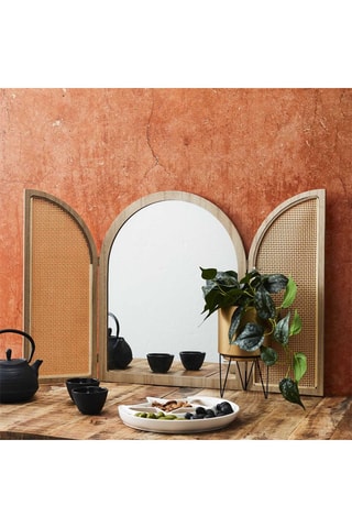 Miroir à volets Bali - 40 x 50 cm - Naturel