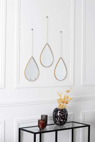 3 miroirs - 19 x 27 x 1 cm - Doré