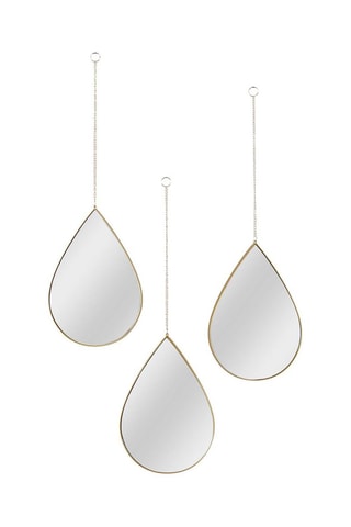 3 miroirs - 19 x 27 x 1 cm - Doré