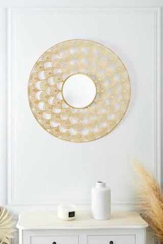 Miroir ajouré - 70 cm - Doré