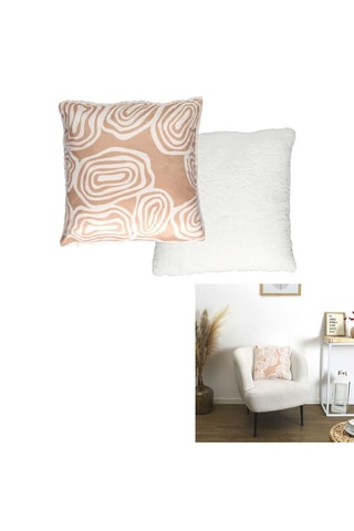 Sierkussen -  Wit en Beige - 40 x 40 cm