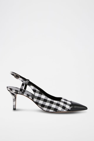 Escarpins en cuir - Noir et blanc - Claudie Pierlot